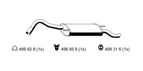 ERNST 310086 Глушник вихлопних газів кінцевий