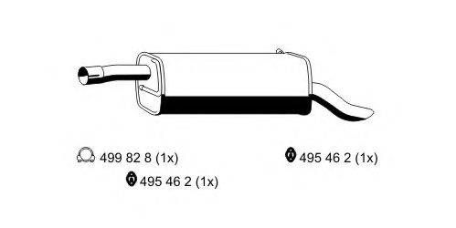 ERNST 310192 Глушник вихлопних газів кінцевий
