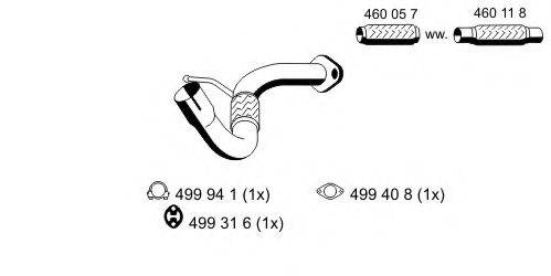 ERNST 330404 Труба вихлопного газу