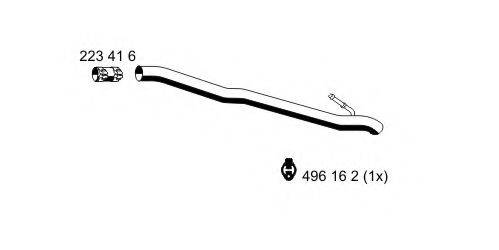ERNST 341554 Труба вихлопного газу