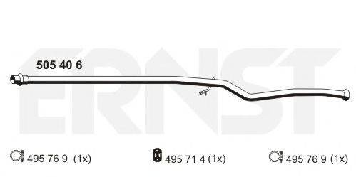 ERNST 505406 Труба вихлопного газу