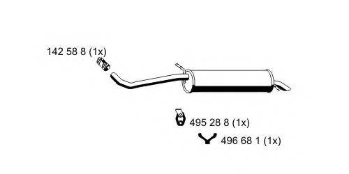 ERNST 645027 Глушник вихлопних газів кінцевий