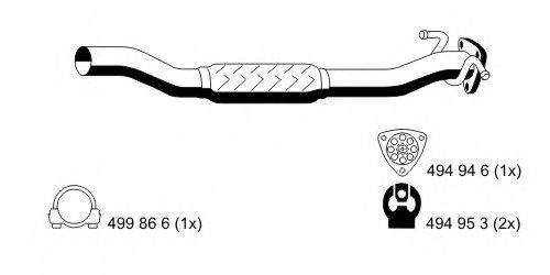 ERNST 012485 Труба вихлопного газу