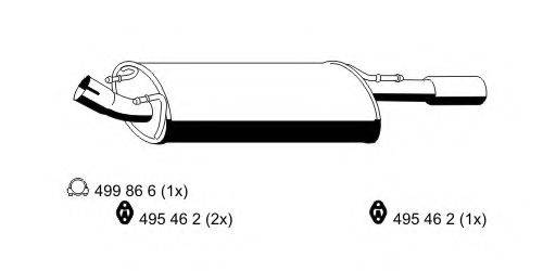 ERNST 310253 Глушник вихлопних газів кінцевий