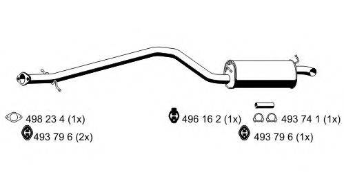 FORD 1 581 940 Середній глушник вихлопних газів