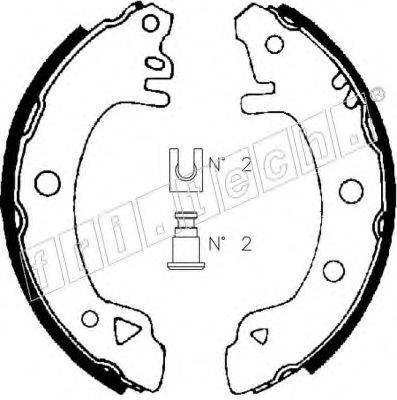 FRI.TECH. 1040116 Комплект гальмівних колодок