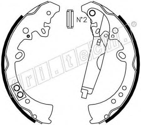FRI.TECH. 1115317 Комплект гальмівних колодок