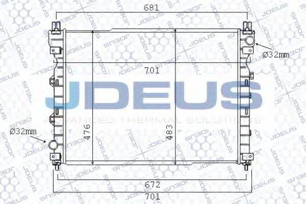 JDEUS 002M18 Радіатор, охолодження двигуна