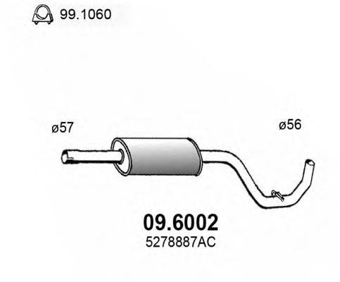 ASSO 096002 Середній глушник вихлопних газів