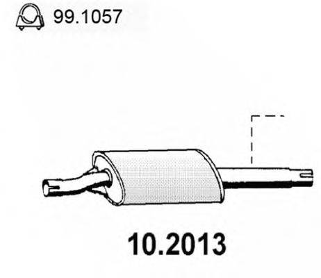 ASSO 102013 Передглушувач вихлопних газів