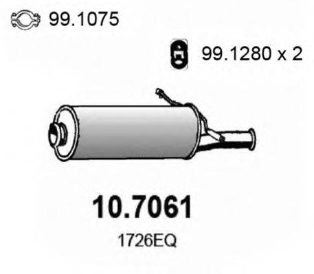 ASSO 107061 Глушник вихлопних газів кінцевий