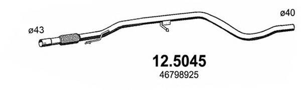 ASSO 125045 Труба вихлопного газу