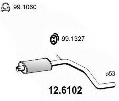 ASSO 126102 Середній глушник вихлопних газів