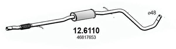 ASSO 126110 Середній глушник вихлопних газів