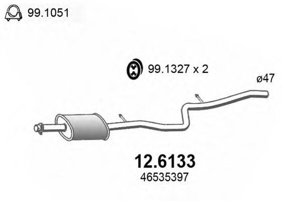 ASSO 126133 Середній глушник вихлопних газів