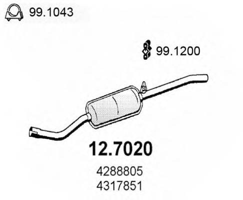 FIAT 4243807 Глушник вихлопних газів кінцевий