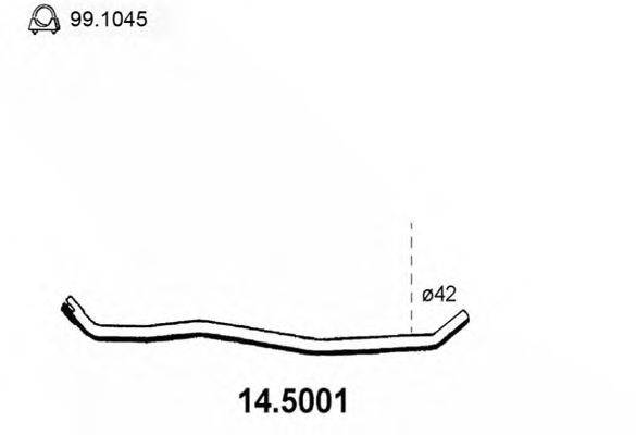 ASSO 145001 Труба вихлопного газу