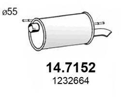 ASSO 147152 Глушник вихлопних газів кінцевий