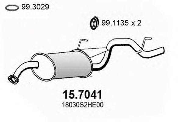 ASSO 157041 Глушник вихлопних газів кінцевий