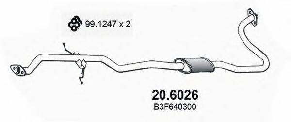 ASSO 206026 Середній глушник вихлопних газів