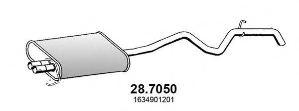 ASSO 287050 Глушник вихлопних газів кінцевий