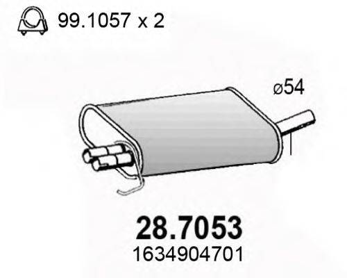 ASSO 287053 Глушник вихлопних газів кінцевий