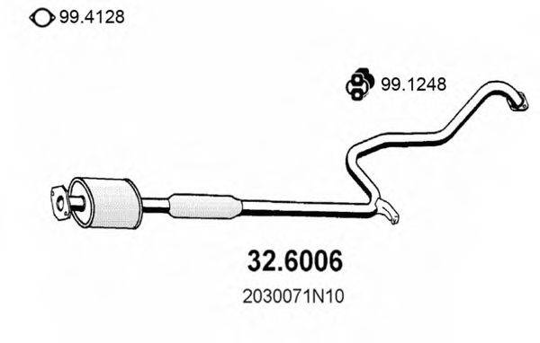 ASSO 326006 Середній глушник вихлопних газів