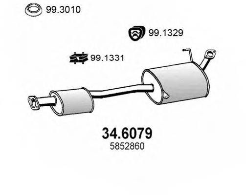 ASSO 346079 Середній глушник вихлопних газів