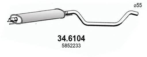 ASSO 346104 Середній глушник вихлопних газів