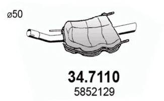OPEL 582129 Глушник вихлопних газів кінцевий