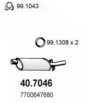 RENAULT 1108090967 Глушник вихлопних газів кінцевий