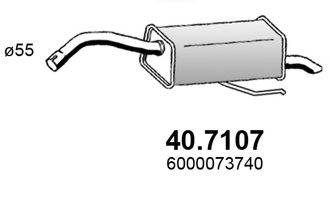 ASSO 407107 Глушник вихлопних газів кінцевий