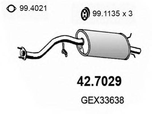 ASSO 427029 Глушник вихлопних газів кінцевий