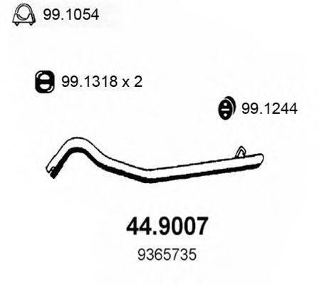 ASSO 449007 Труба вихлопного газу