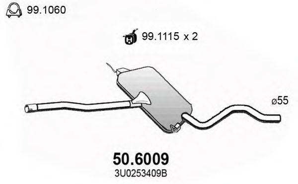 ASSO 506009 Середній глушник вихлопних газів