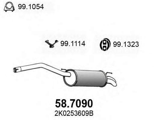 ASSO 587090 Глушник вихлопних газів кінцевий