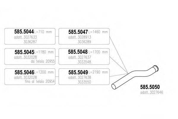 ASSO 5855046 Труба вихлопного газу