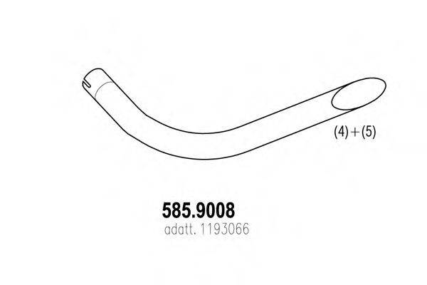ASSO 5859008 Труба вихлопного газу