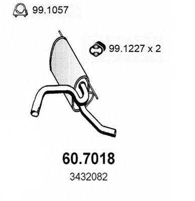 ASSO 607018 Глушник вихлопних газів кінцевий