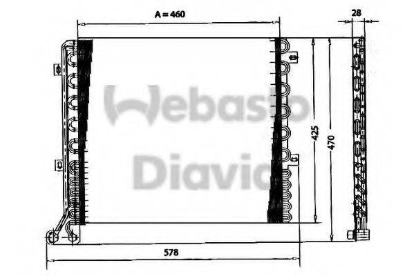 WEBASTO 82D0225167A Конденсатор, кондиціонер