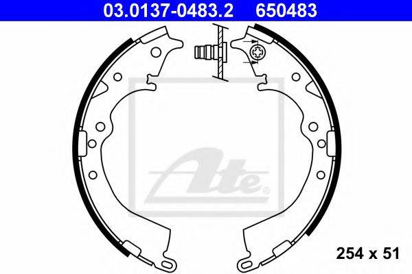 TOYOTA 04495-0K100 Комплект гальмівних колодок