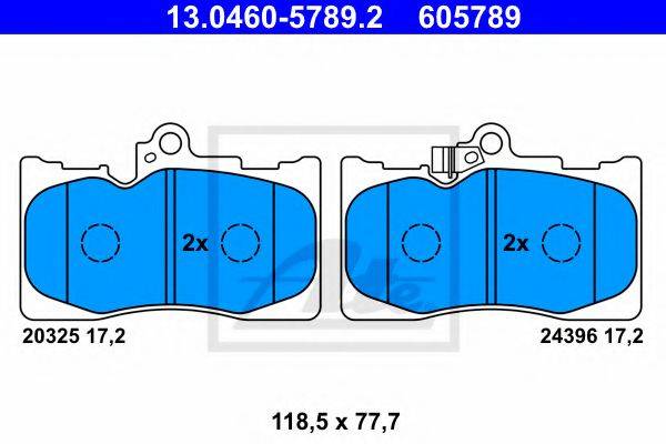 LEXUS 04465-30460 Комплект гальмівних колодок, дискове гальмо