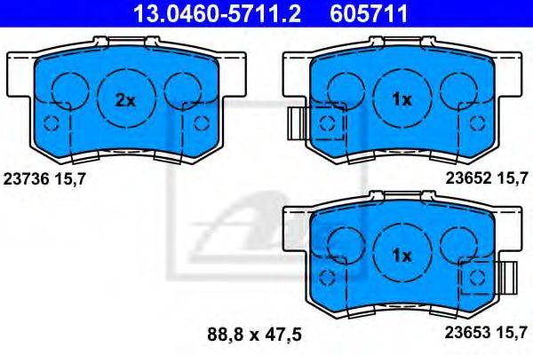 BOSCH F026000114 Комплект гальмівних колодок, дискове гальмо