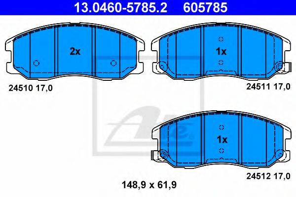 CHEVROLET 20789468 Комплект гальмівних колодок, дискове гальмо