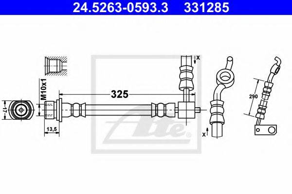 ATE 24526305933 Гальмівний шланг