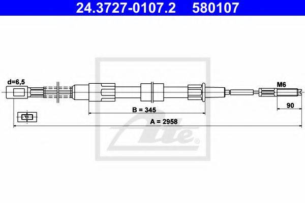 QUINTON HAZELL BC877 Трос, стоянкова гальмівна система