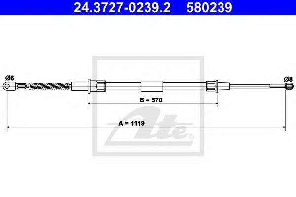 QUINTON HAZELL BC2780 Трос, стоянкова гальмівна система