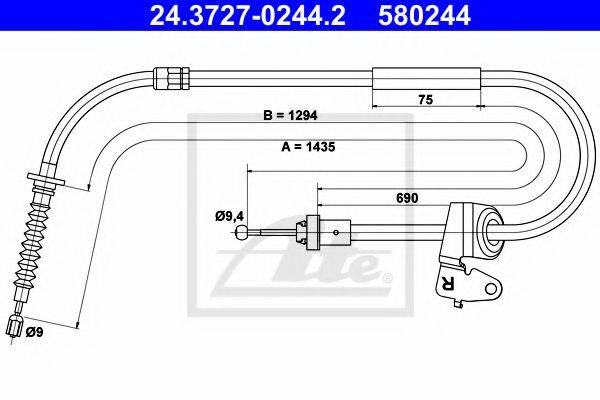 QUINTON HAZELL BC3583 Трос, стоянкова гальмівна система