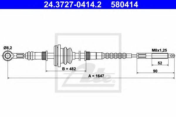 BENDIX 432714B Трос, стоянкова гальмівна система