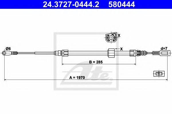 VAG 2D0609701C Трос, стоянкова гальмівна система